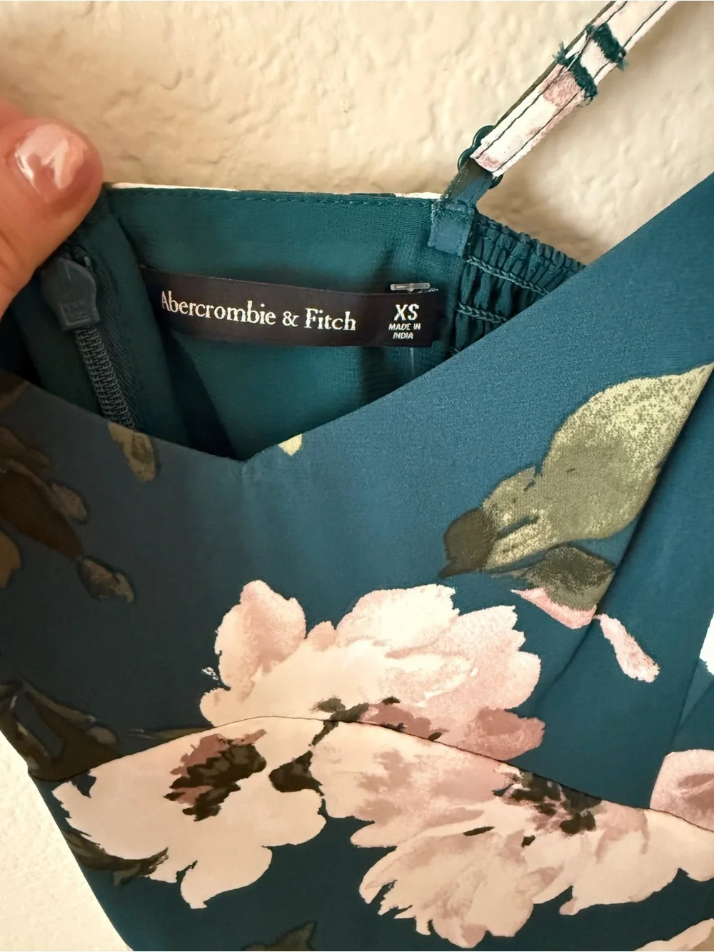 Abercrombie & Fitch Teal Floral Tiered Maxi Dress